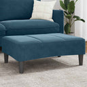 vidaXL Voetenbank 77x55x31 cm fluweel blauw