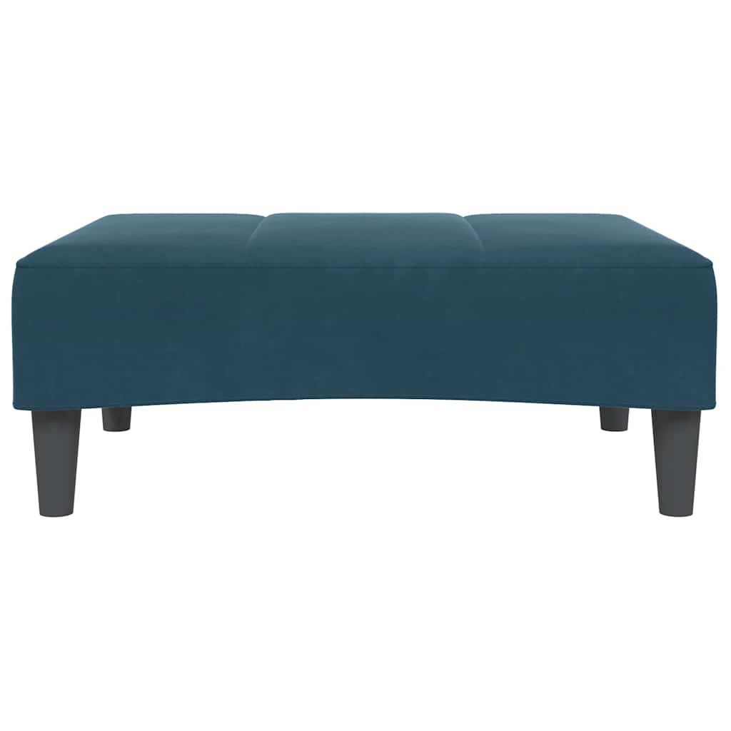 vidaXL Voetenbank 77x55x31 cm fluweel blauw