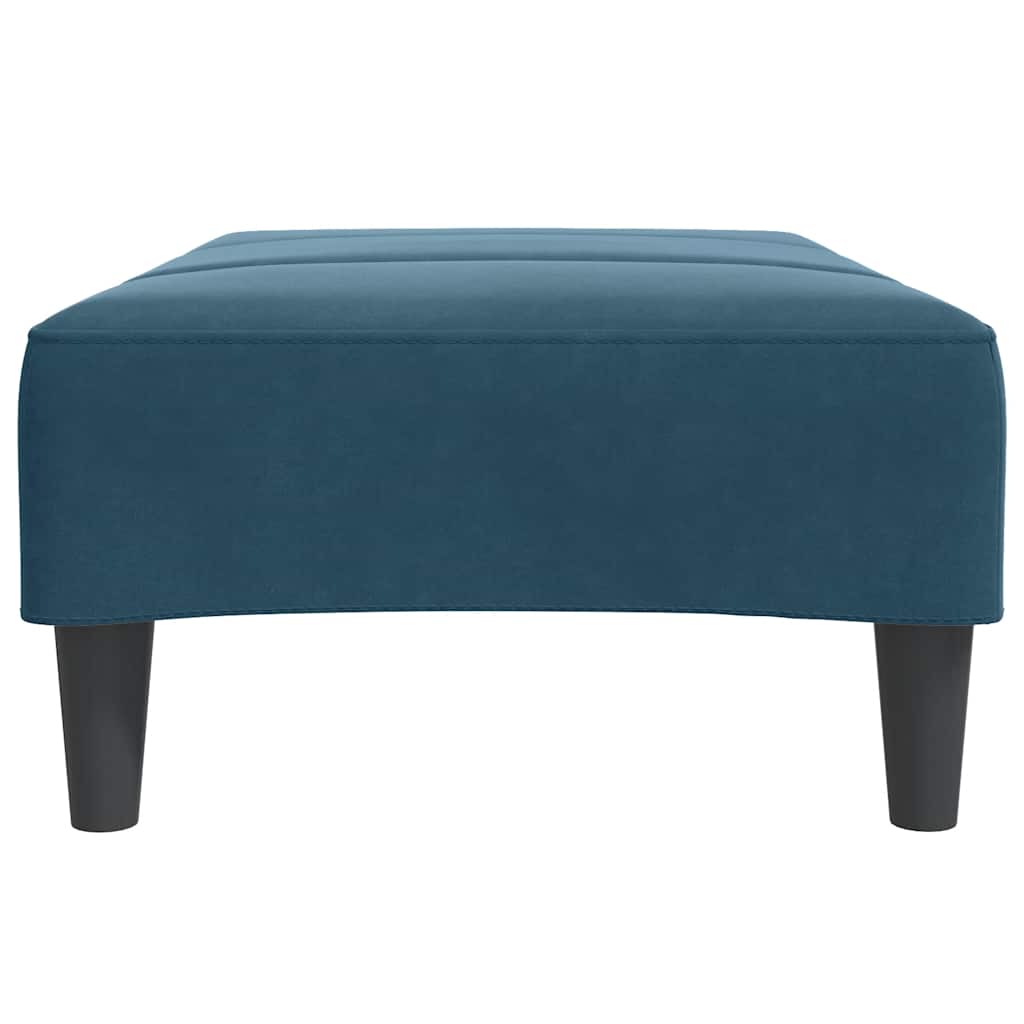 vidaXL Voetenbank 77x55x31 cm fluweel blauw