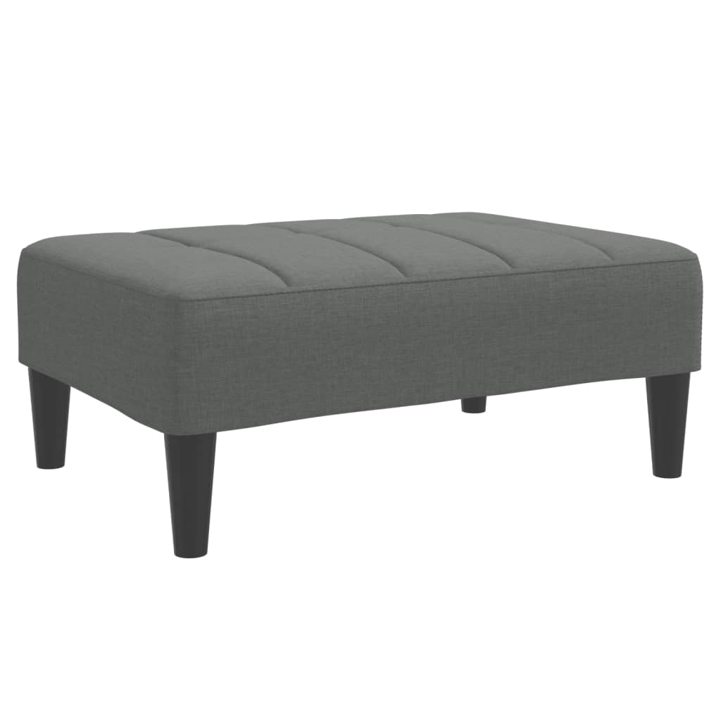 vidaXL Voetenbank 77x55x31 cm stof lichtgrijs