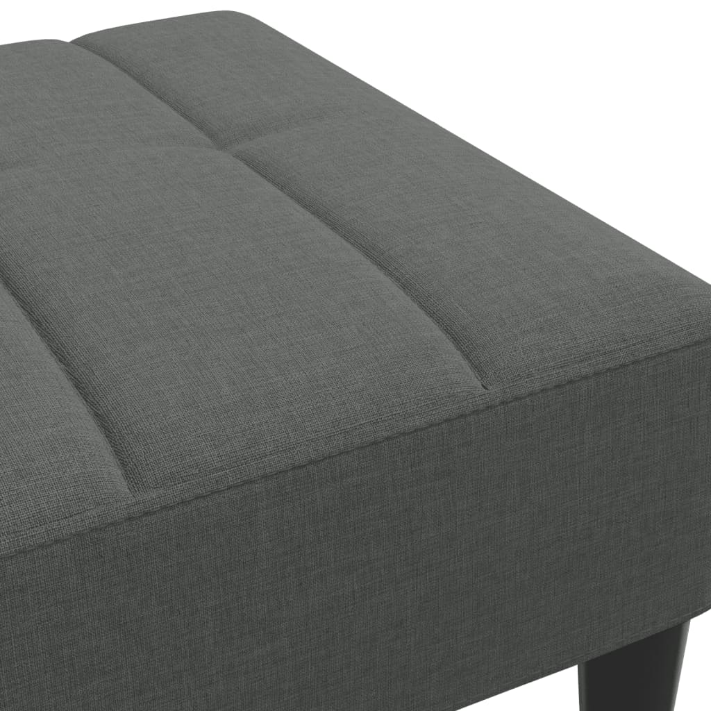 vidaXL Voetenbank 77x55x31 cm stof lichtgrijs