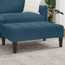 vidaXL Voetenbank 77x55x31 cm fluweel blauw