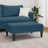 vidaXL Voetenbank 77x55x31 cm fluweel blauw