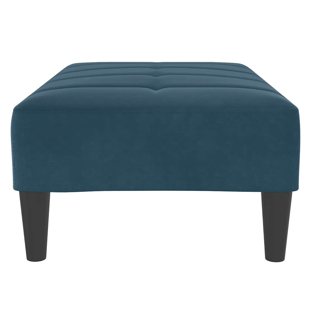vidaXL Voetenbank 77x55x31 cm fluweel blauw