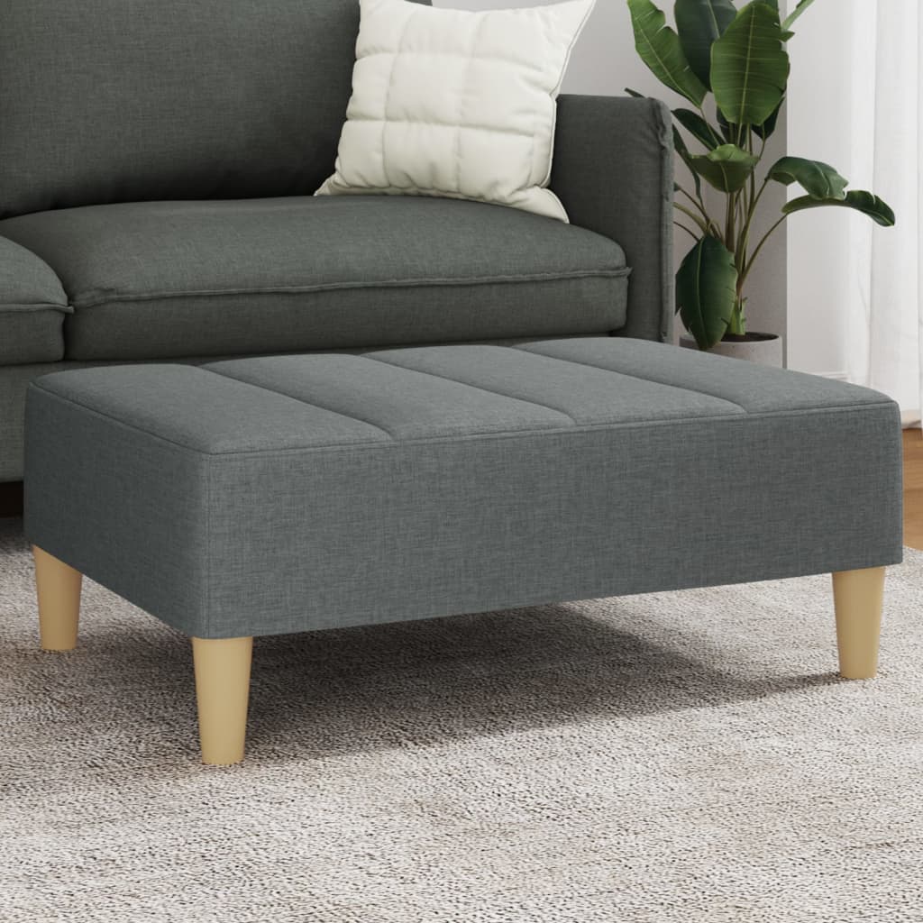 vidaXL Ottoman 77x55x31 cm fabric dark grey