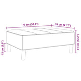 vidaXL Ottoman 77x55x31 cm fabric dark grey
