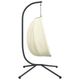 vidaXL Hangende Egg Chair met standaard antraciet stof en staal