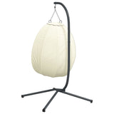 vidaXL Hangende Egg Chair met standaard antraciet stof en staal