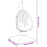 vidaXL Hangende Egg Chair standaard zonder mand antraciet staal