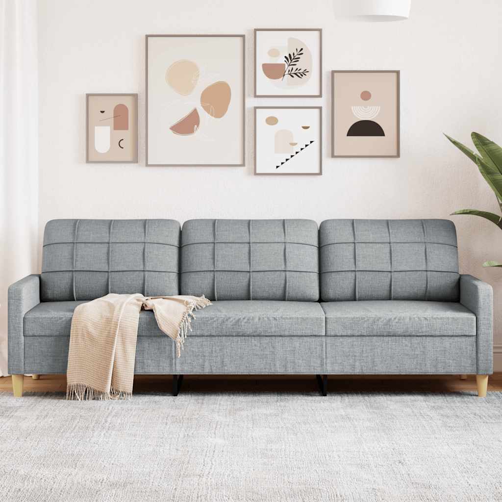 vidaXL Fauteuil 60 cm stof lichtgrijs