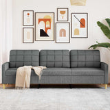 vidaXL Fauteuil 60 cm stof lichtgrijs
