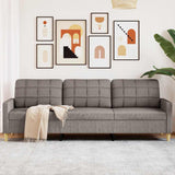 vidaXL Fauteuil 60 cm stof lichtgrijs