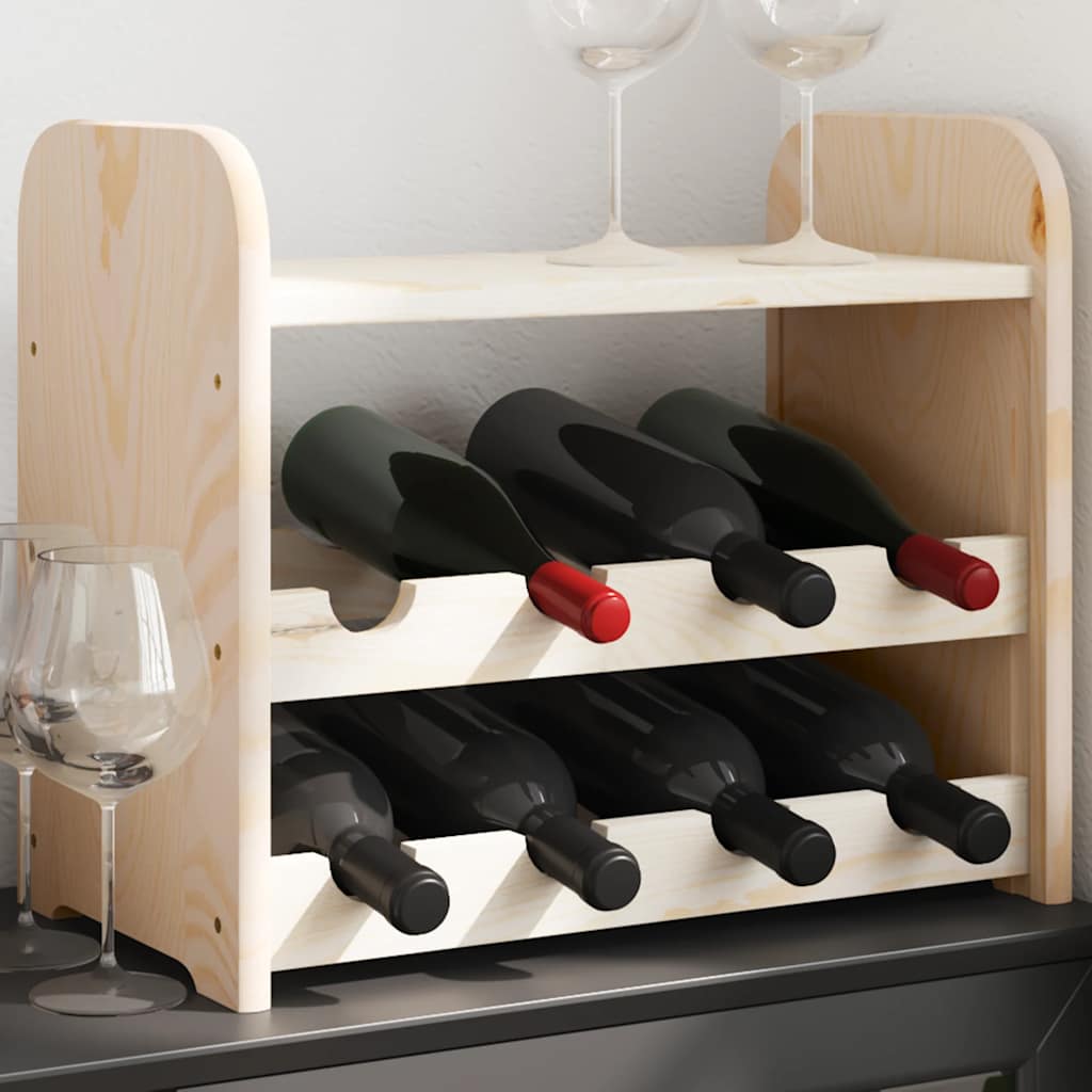 vidaXL Wijnrek 33x25x37 cm massief grenenhout