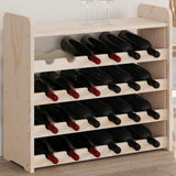 vidaXL Wijnrek 33x25x37 cm massief grenenhout