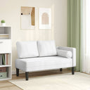 vidaXL Chaise longue met kussens kunstleer zwart