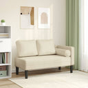 vidaXL Chaise longue met kussens kunstleer zwart