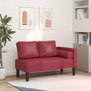 vidaXL Chaise longue met kussens kunstleer zwart