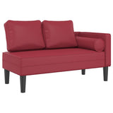 vidaXL Chaise longue met kussens kunstleer zwart