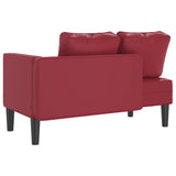 vidaXL Chaise longue met kussens kunstleer zwart