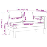 vidaXL Chaise longue met kussens kunstleer zwart