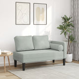 vidaXL Chaise longue met kussens fluweel blauw