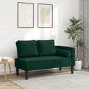 vidaXL Chaise longue met kussens fluweel blauw