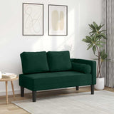 vidaXL Chaise longue met kussens fluweel blauw