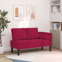 vidaXL Chaise longue met kussens fluweel blauw