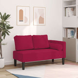 vidaXL Chaise longue met kussens fluweel blauw