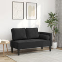 vidaXL Chaise longue met kussens fluweel blauw