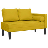vidaXL Chaise longue met kussens fluweel blauw