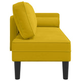 vidaXL Chaise longue met kussens fluweel blauw