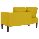 vidaXL Chaise longue met kussens fluweel blauw
