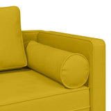 vidaXL Chaise longue met kussens fluweel blauw