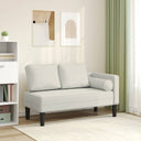 vidaXL Chaise longue met kussens fluweel blauw