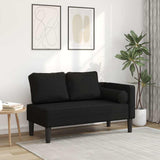 vidaXL Chaise longue met kussens stof lichtgrijs