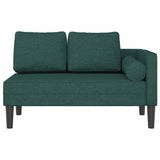 vidaXL Chaise longue met kussens stof lichtgrijs