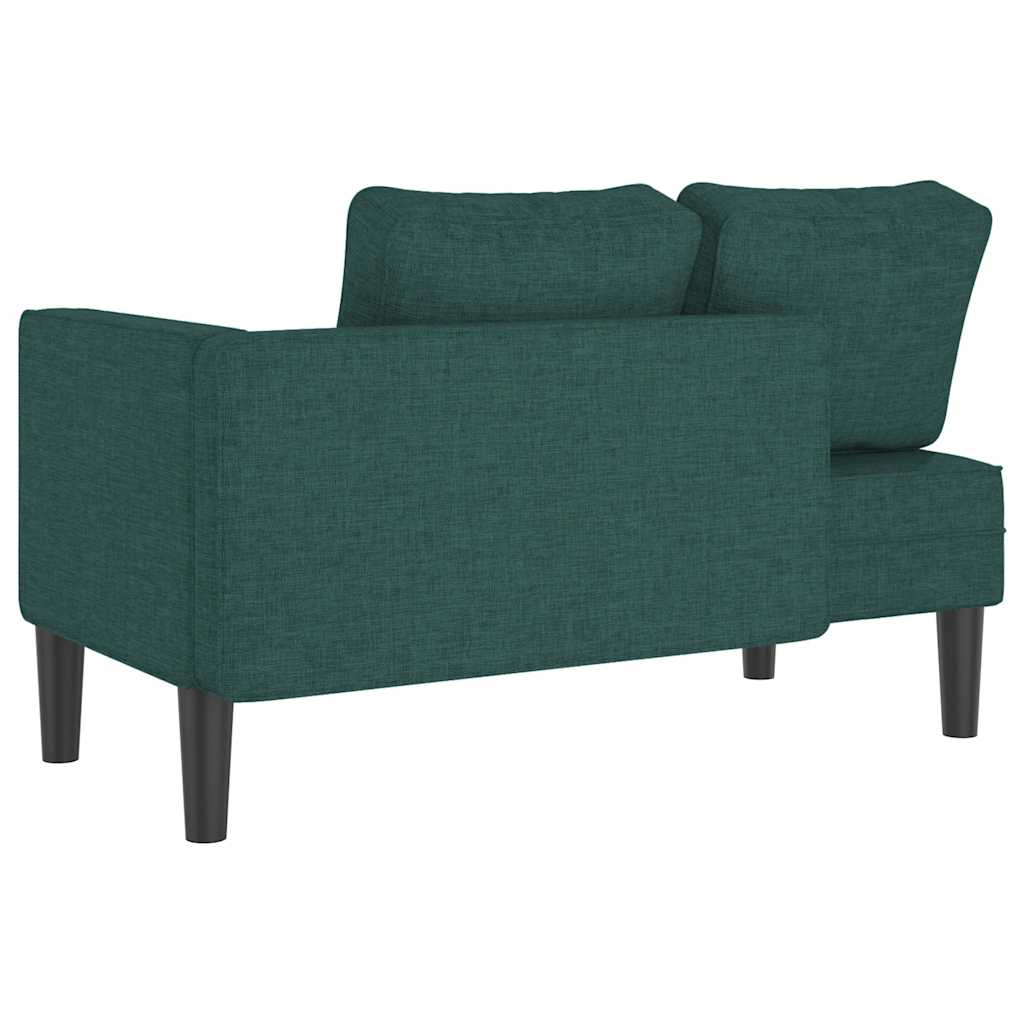 vidaXL Chaise longue met kussens stof lichtgrijs