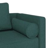 vidaXL Chaise longue met kussens stof lichtgrijs