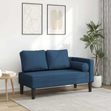 vidaXL Chaise longue met kussens stof lichtgrijs