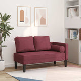vidaXL Chaise longue met kussens stof lichtgrijs