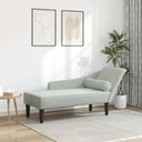 vidaXL Chaise longue met kussens fluweel blauw