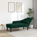vidaXL Chaise longue met kussens fluweel blauw