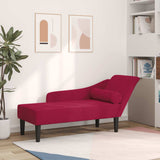 vidaXL Chaise longue met kussens fluweel blauw