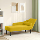 vidaXL Chaise longue met kussens fluweel blauw