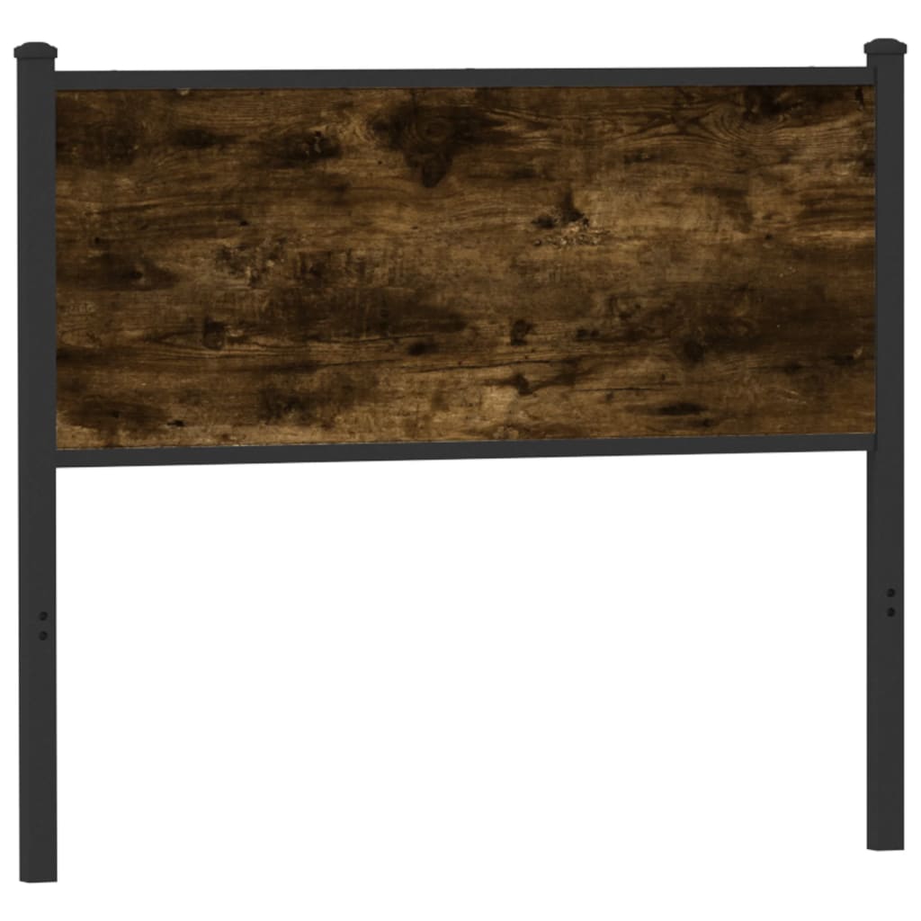 vidaXL Replacement Headboard 75 cm Engineered Wood and Steel Smoked Oak