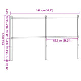 vidaXL Replacement Headboard 75 cm Engineered Wood and Steel Smoked Oak