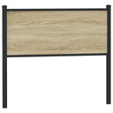 vidaXL Replacement Headboard 75 cm Engineered Wood and Steel Smoked Oak