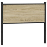 vidaXL Replacement Headboard 75 cm Engineered Wood and Steel Smoked Oak