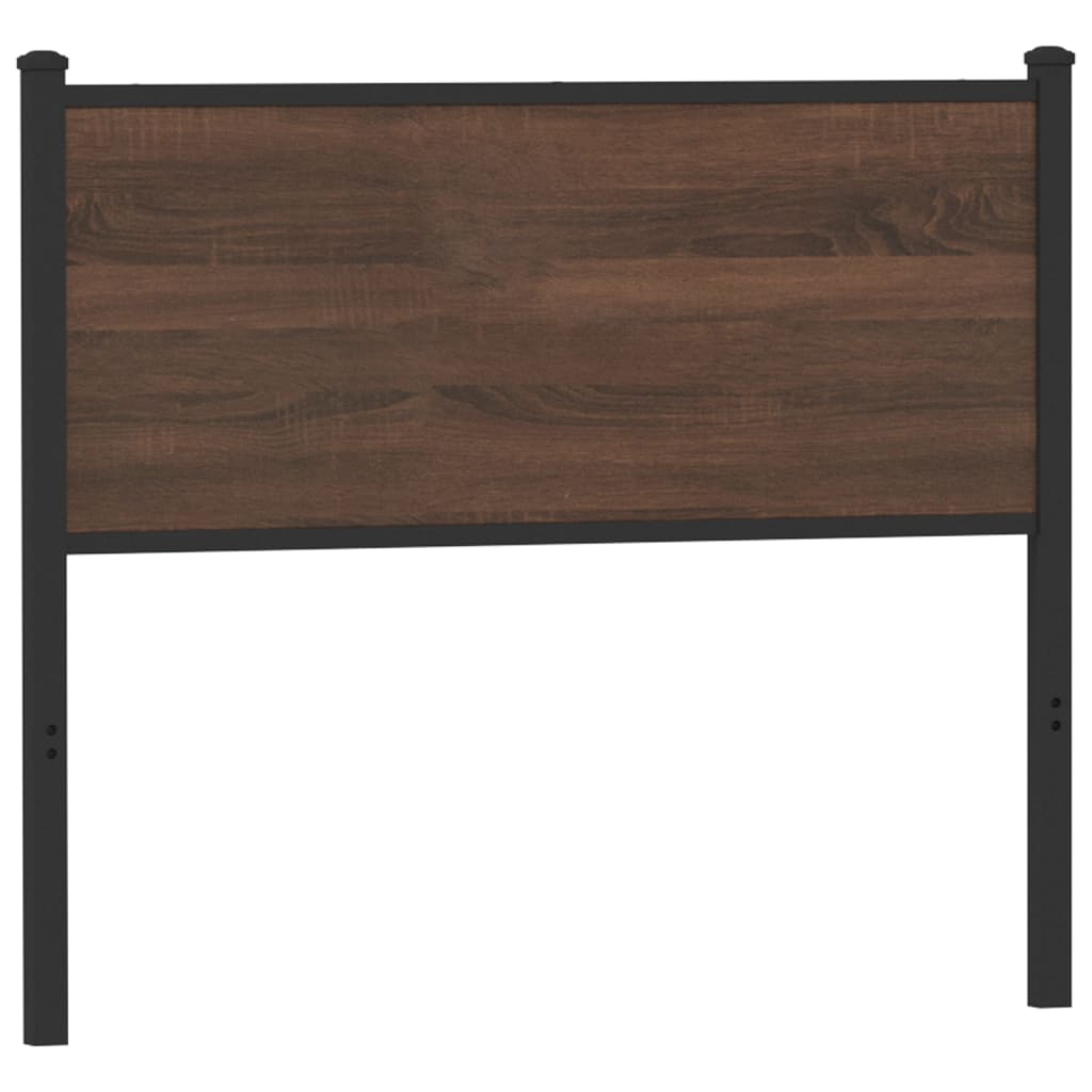 vidaXL Replacement Headboard 75 cm Engineered Wood and Steel Smoked Oak